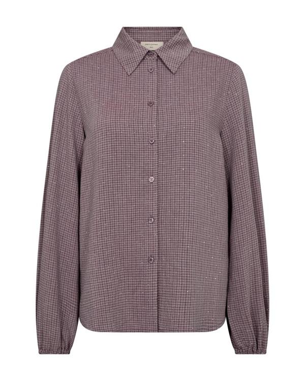 FreeQuent Skjorta Shine med Pärldetaljer Vinröd