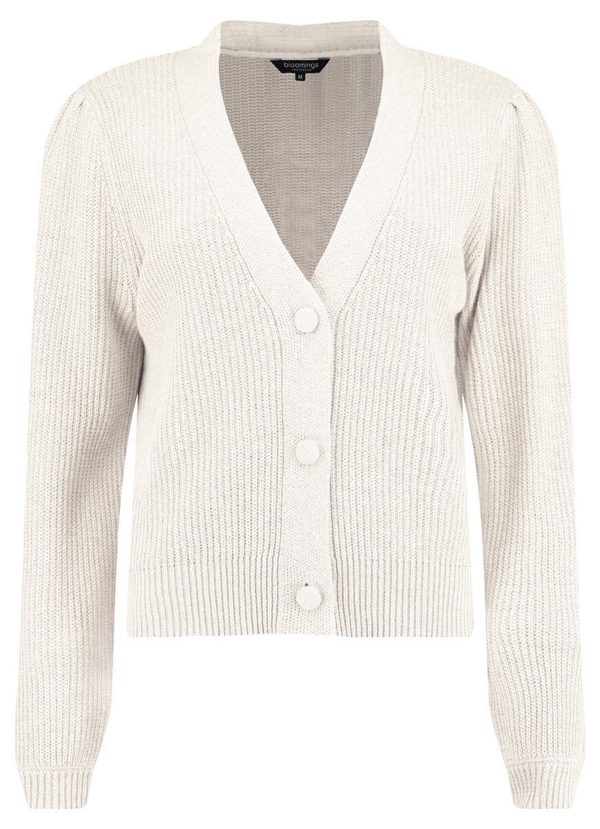 Bloomings Kofta V-Ringad Vit