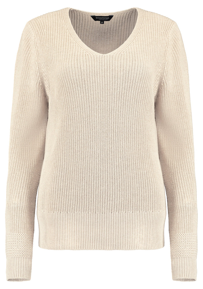Bloomings V-Ringad Tröja HCS Beige
