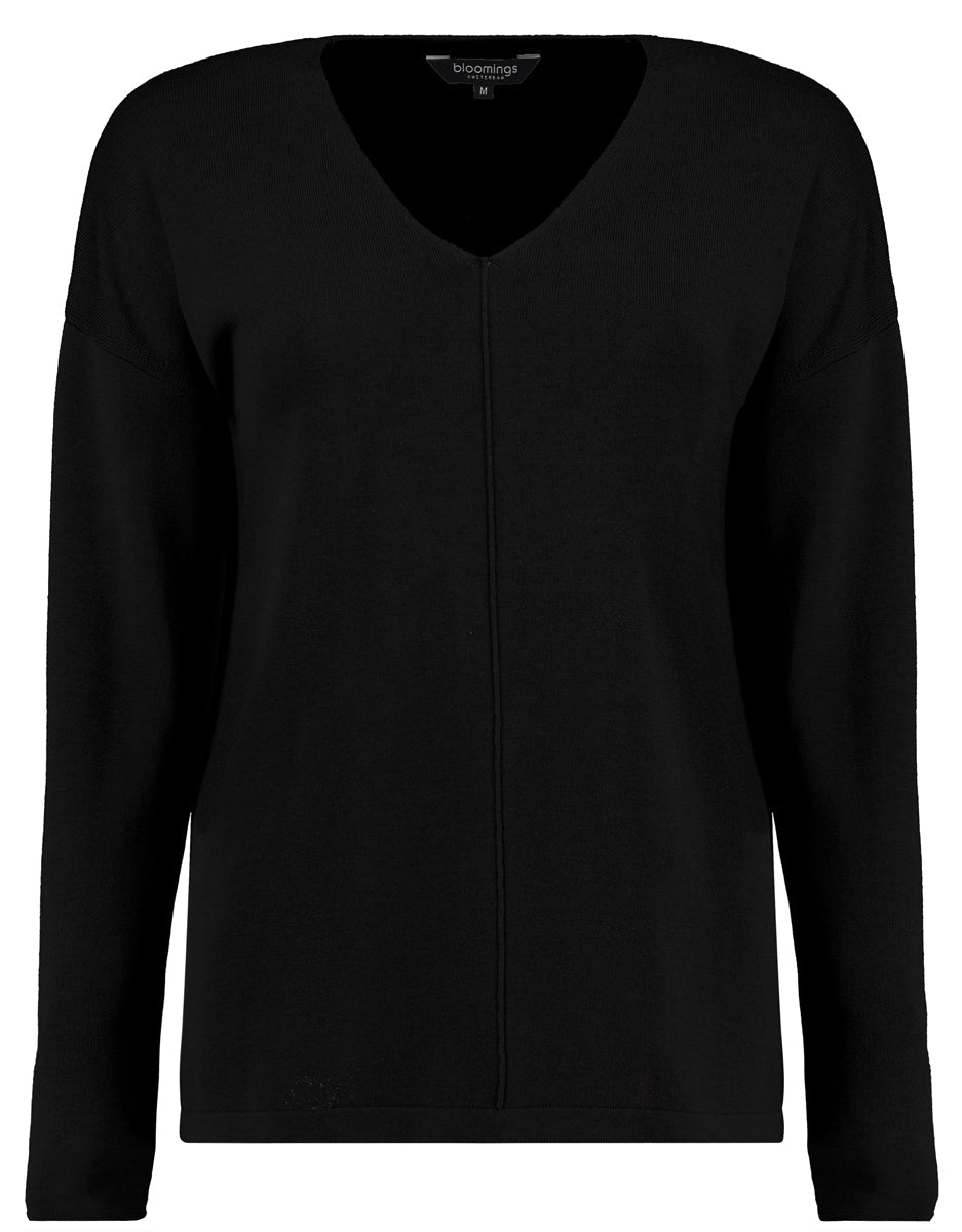 Bloomings V-Ringad Tröja Svart