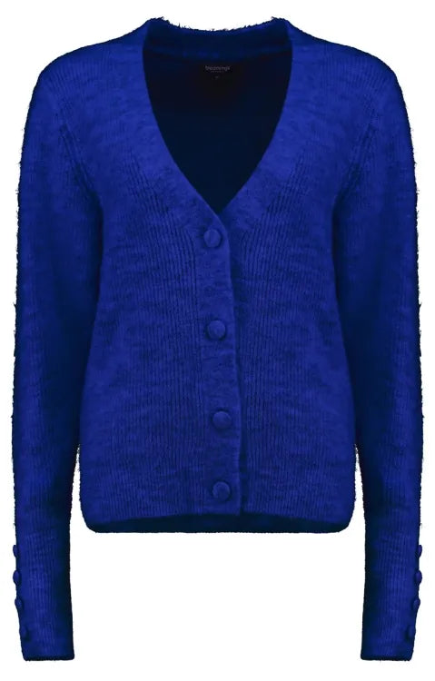 Bloomings V-ringad Kofta Sodalite Blue