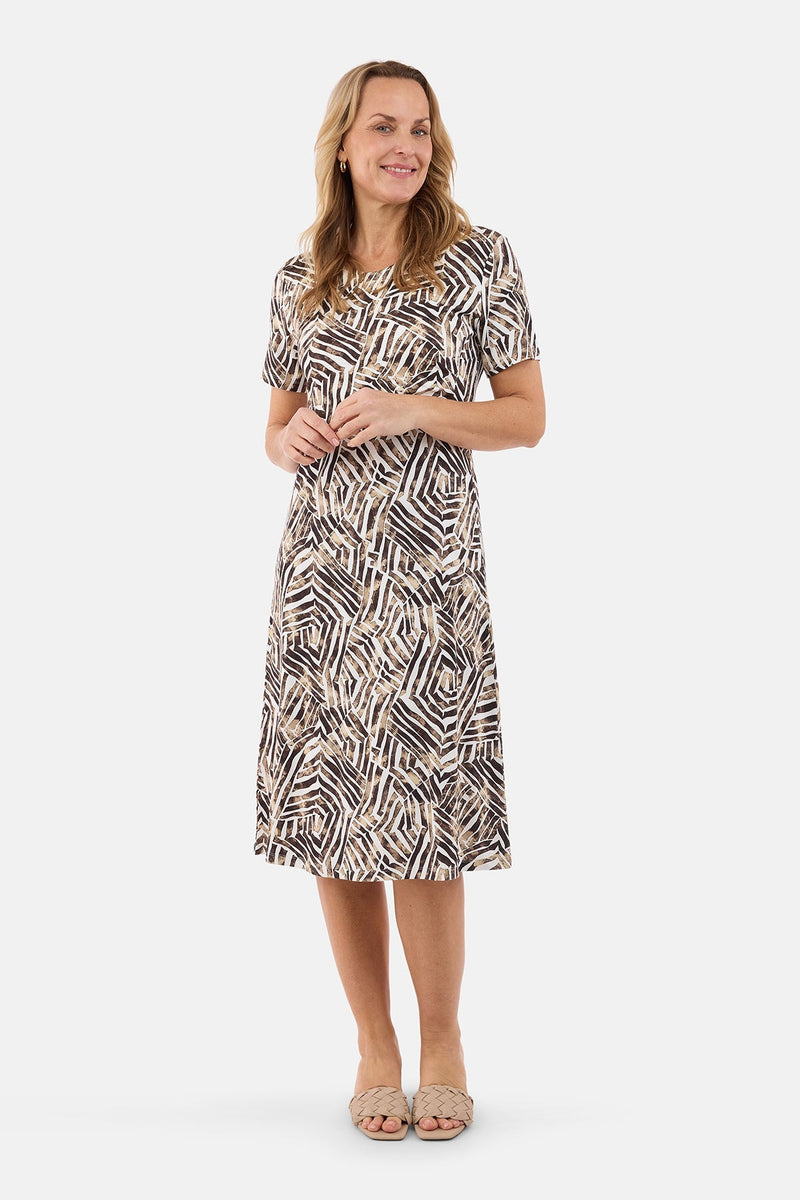Brandtex Jerseyklänning Coffee Bean