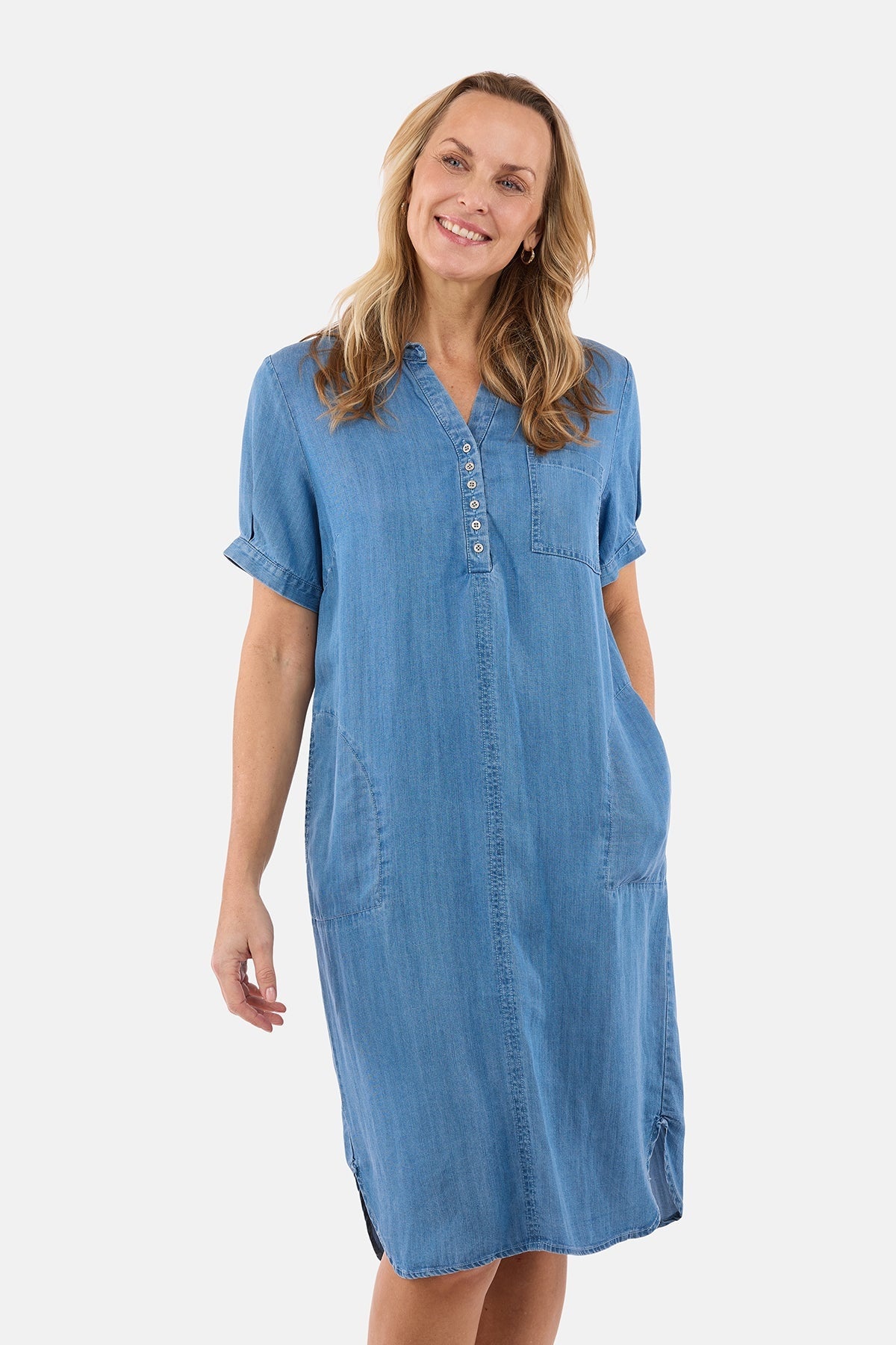 Brandtex Vardagsklänning Ljusblå