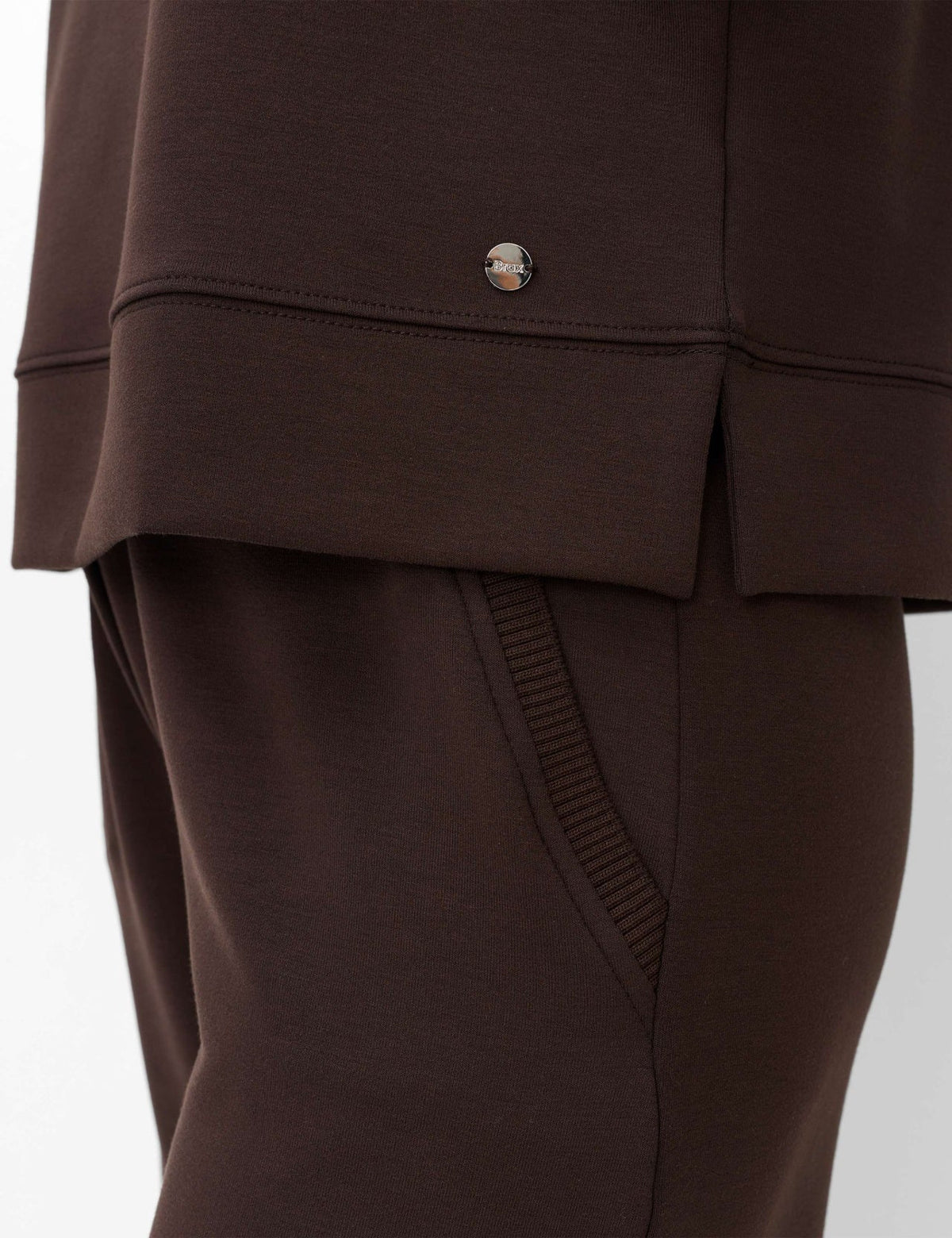 Brax BERTA M 3/4-Ärmad Sweatshirt Mörkbrun