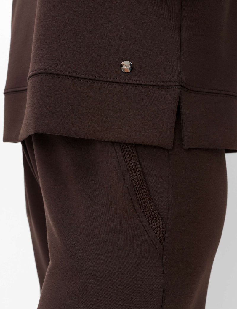 Brax BERTA M 3/4-Ärmad Sweatshirt Mörkbrun