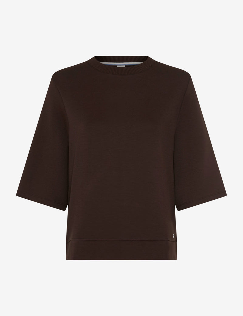 Brax BERTA M 3/4-Ärmad Sweatshirt Mörkbrun