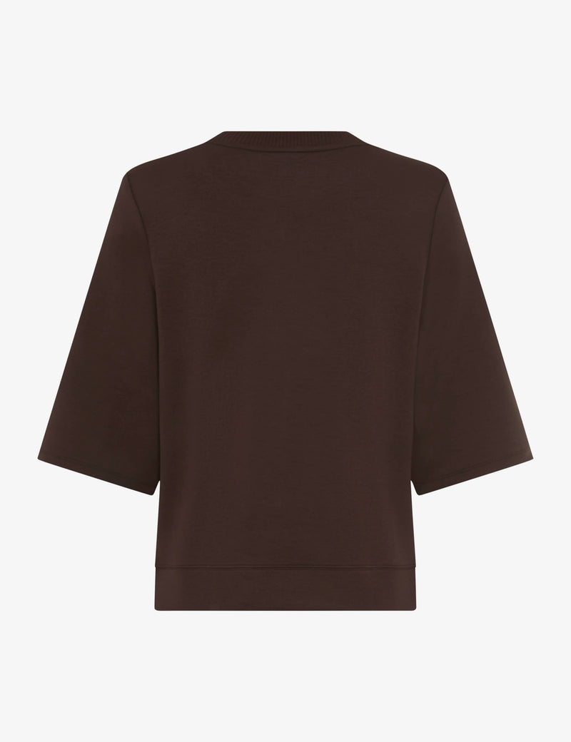 Brax BERTA M 3/4-Ärmad Sweatshirt Mörkbrun