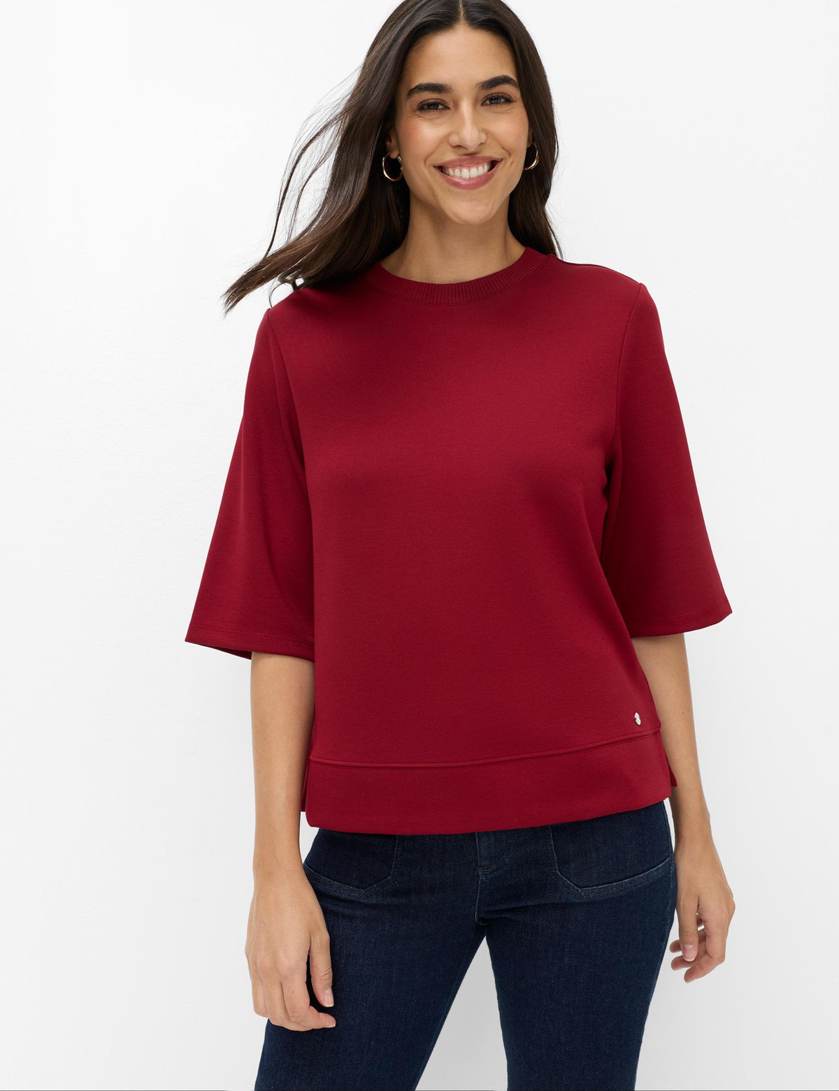 Brax BERTA M 3/4-Ärmad Sweatshirt Vinröd