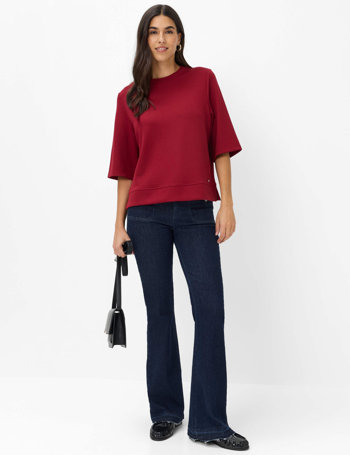 Brax BERTA M 3/4-Ärmad Sweatshirt Vinröd