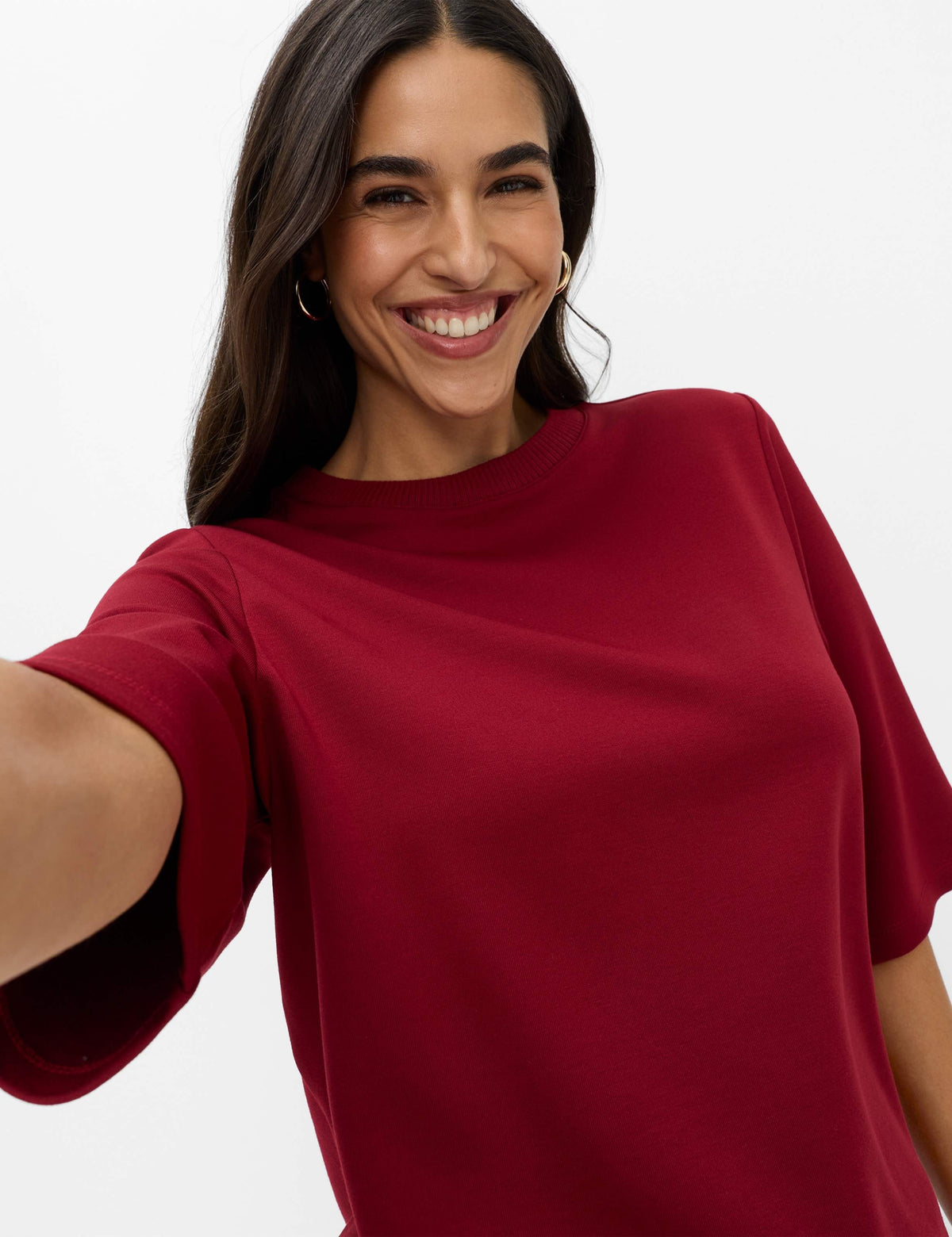 Brax BERTA M 3/4-Ärmad Sweatshirt Vinröd