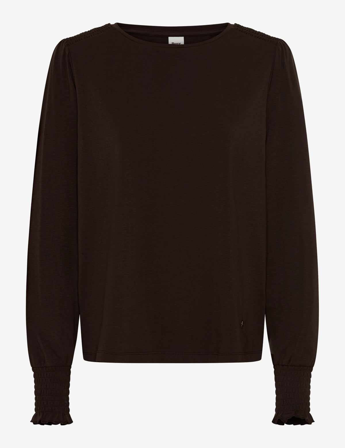 Brax CAITLIN L Långärmad Topp med Smock Mörkbrun