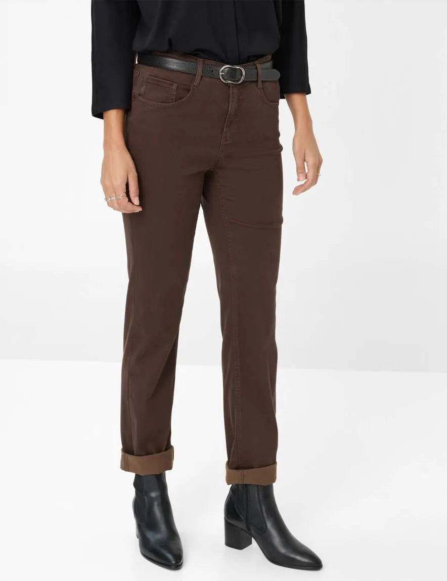 Brax Femficksjeans Mary med Raka Ben Dark Choco