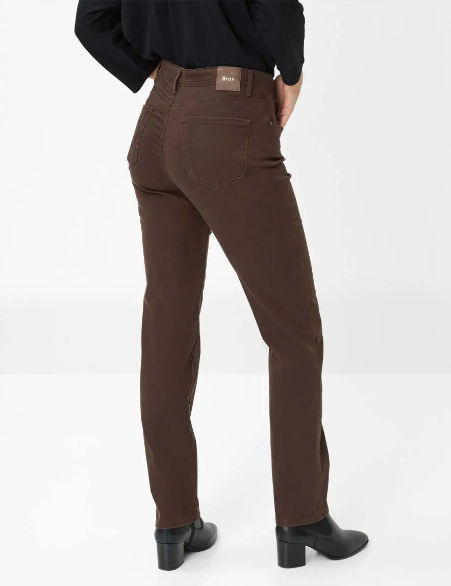 Brax Femficksjeans Mary med Raka Ben Dark Choco