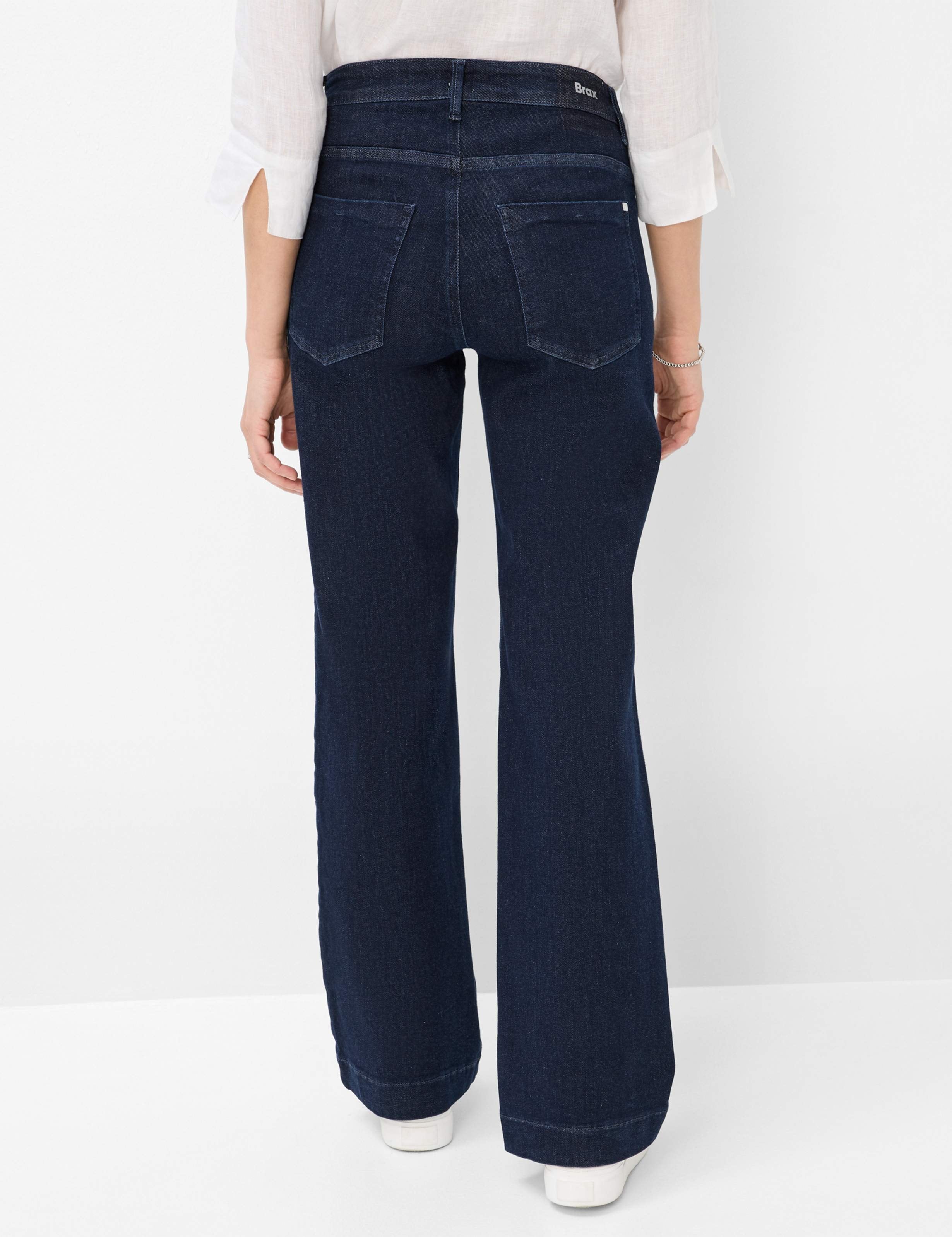Brax MAINE Magic Denim Wide Leg Normal Jeans Mörkblå