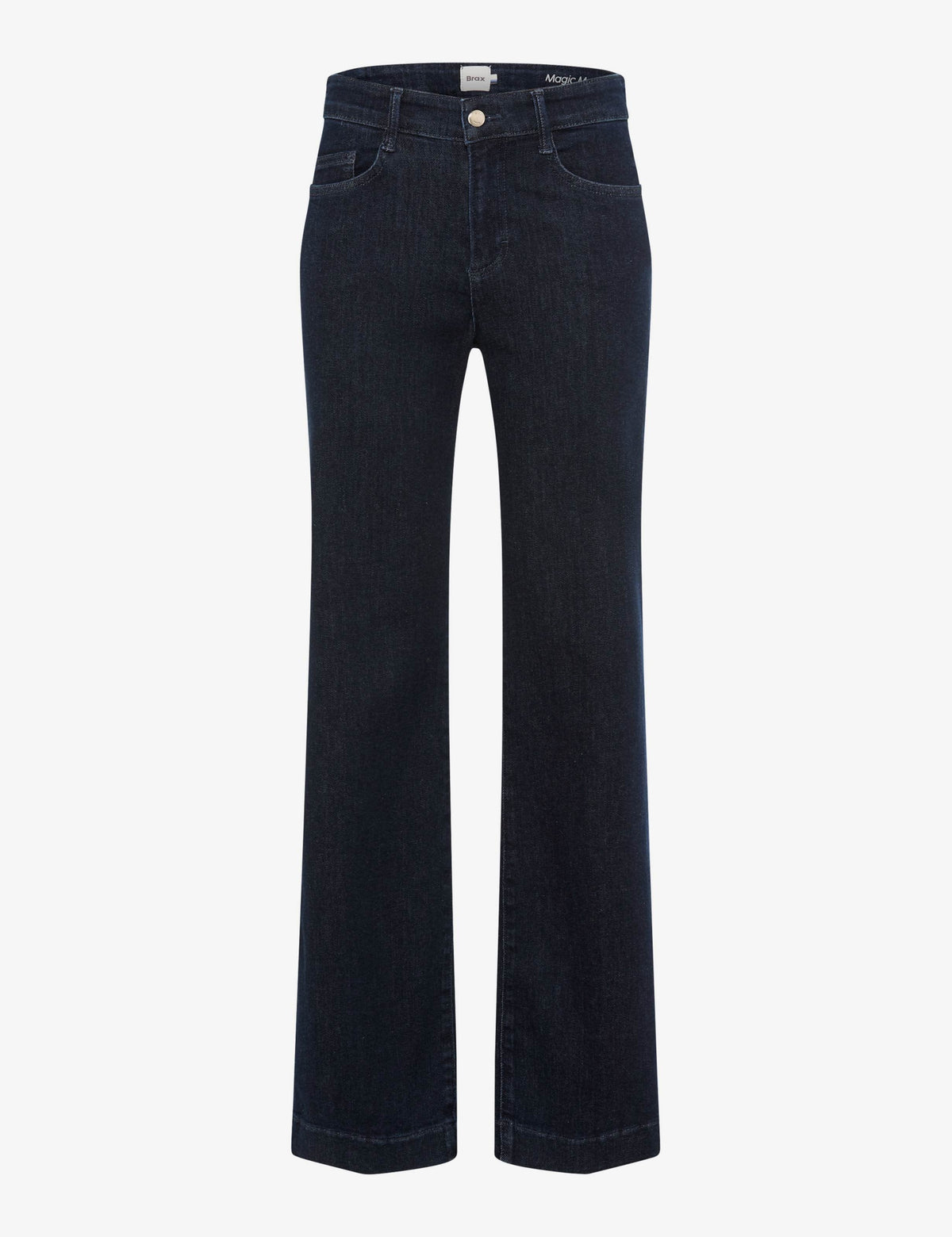 Brax MAINE Magic Denim Wide Leg Kort Jeans Mörkblå