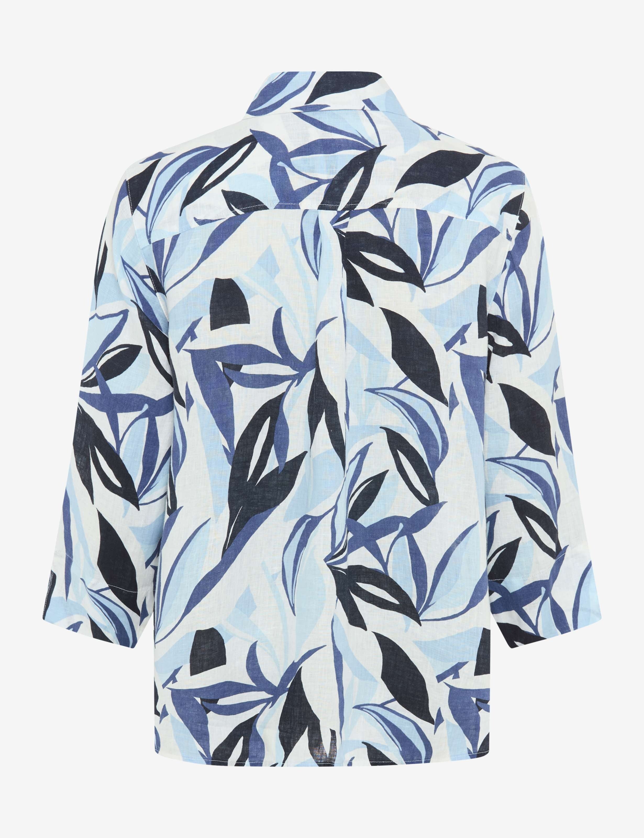 Brax Skjortblus i Ren Linne Vicki Marinblå