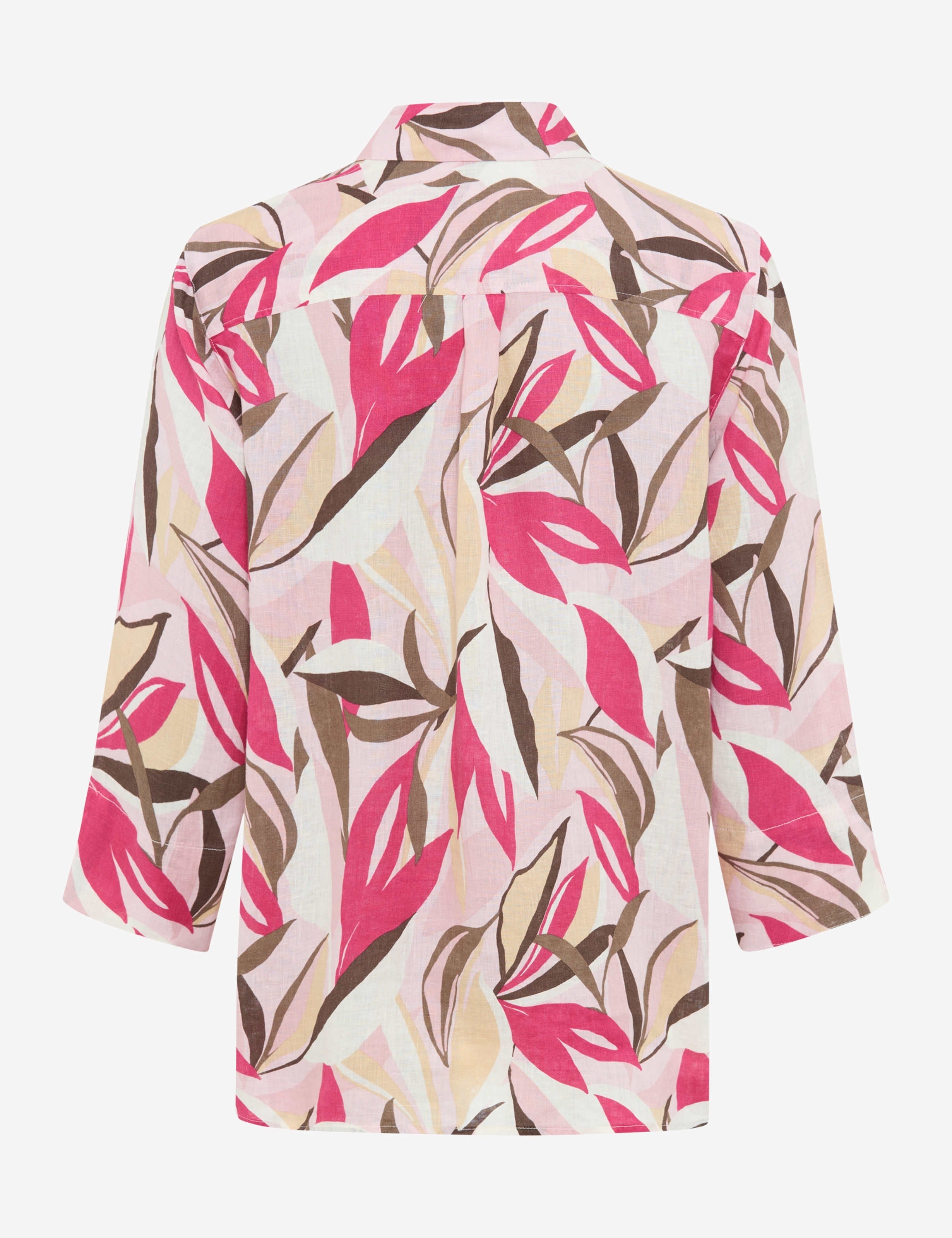 Brax Skjortblus i Ren Linne Vicki Rosa