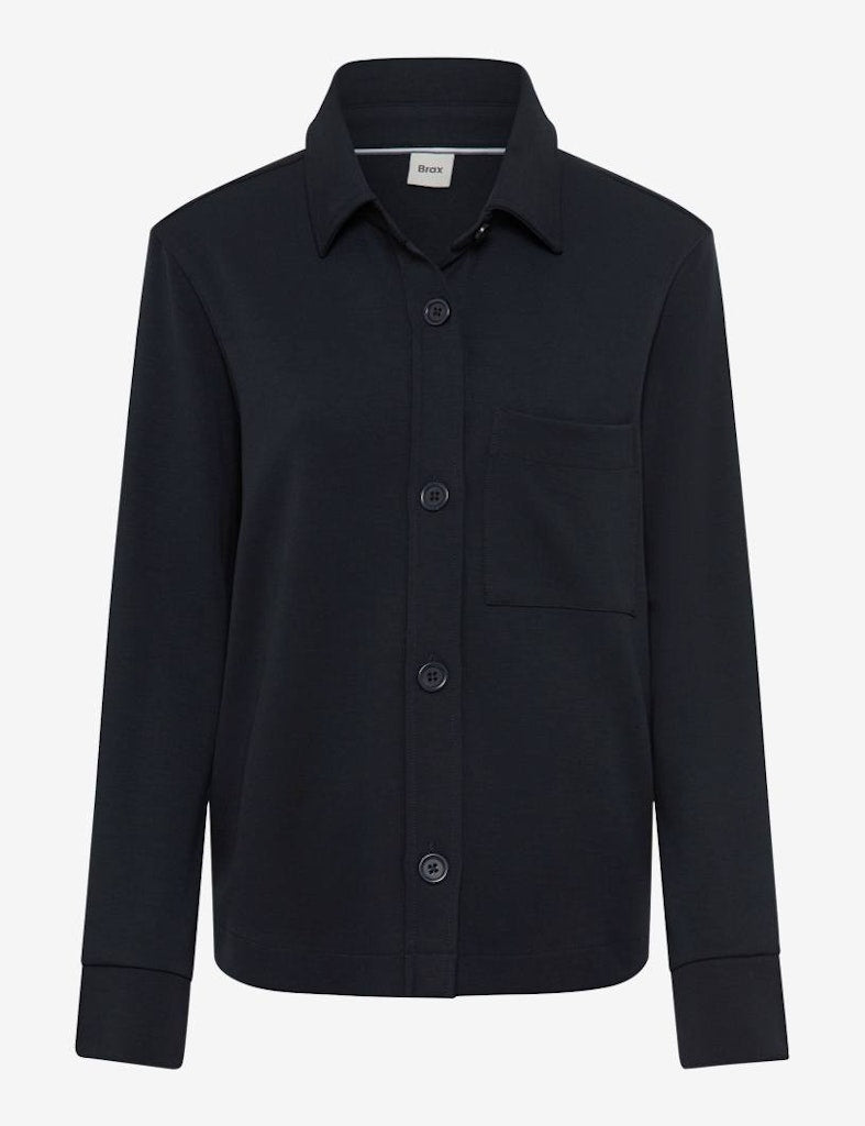 Brax Stickad Jacka Bette Marinblå