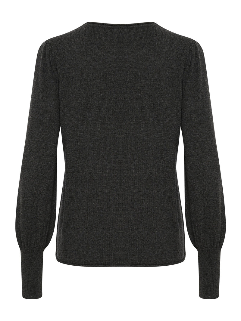 CULTURE Allie Pearls Tröja Grey Melange