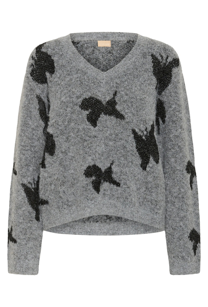 CULTURE Tröjan Freya V-ringning Grå