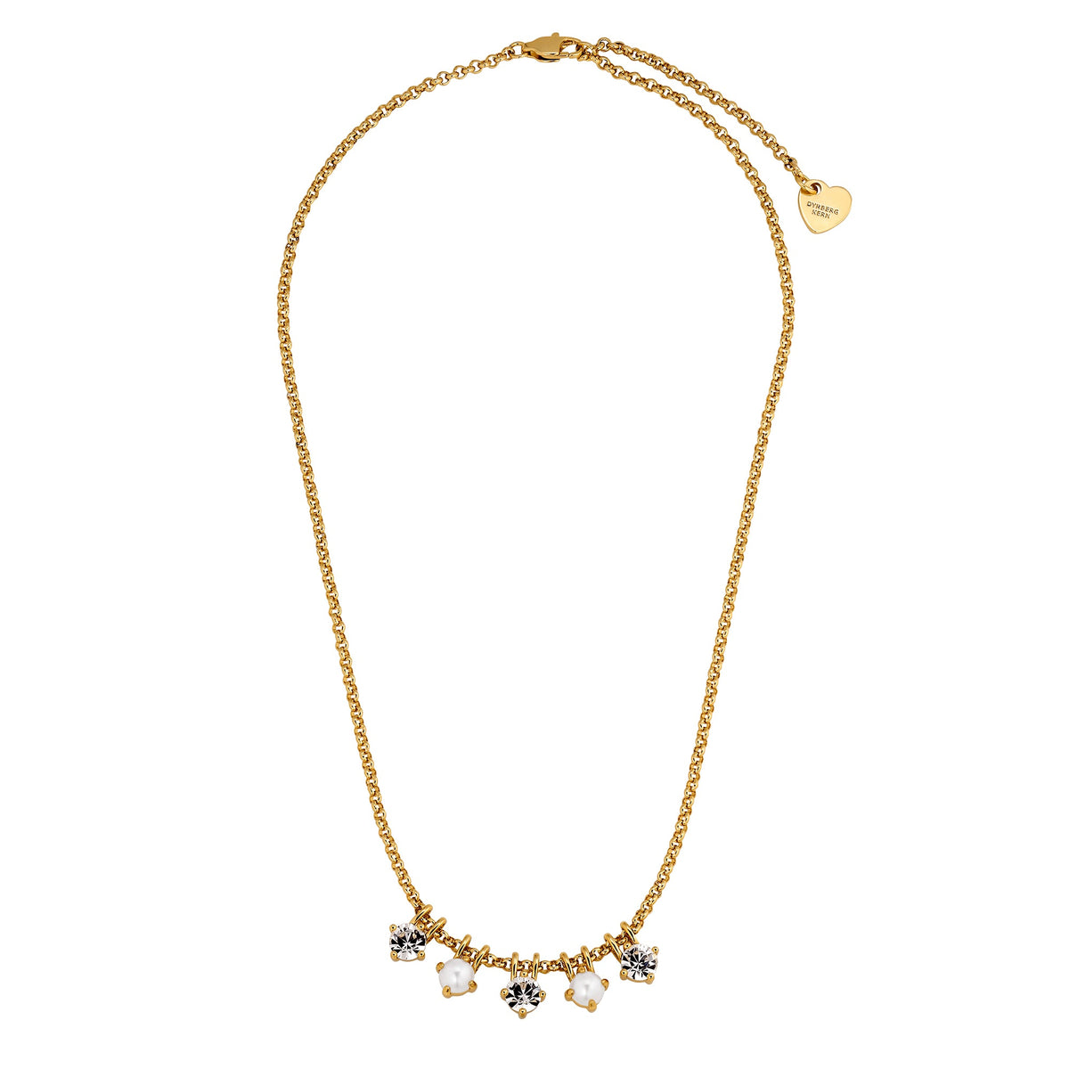 DYRBERG/KERN Halsband Phila SG Kristall / Vit Pärla