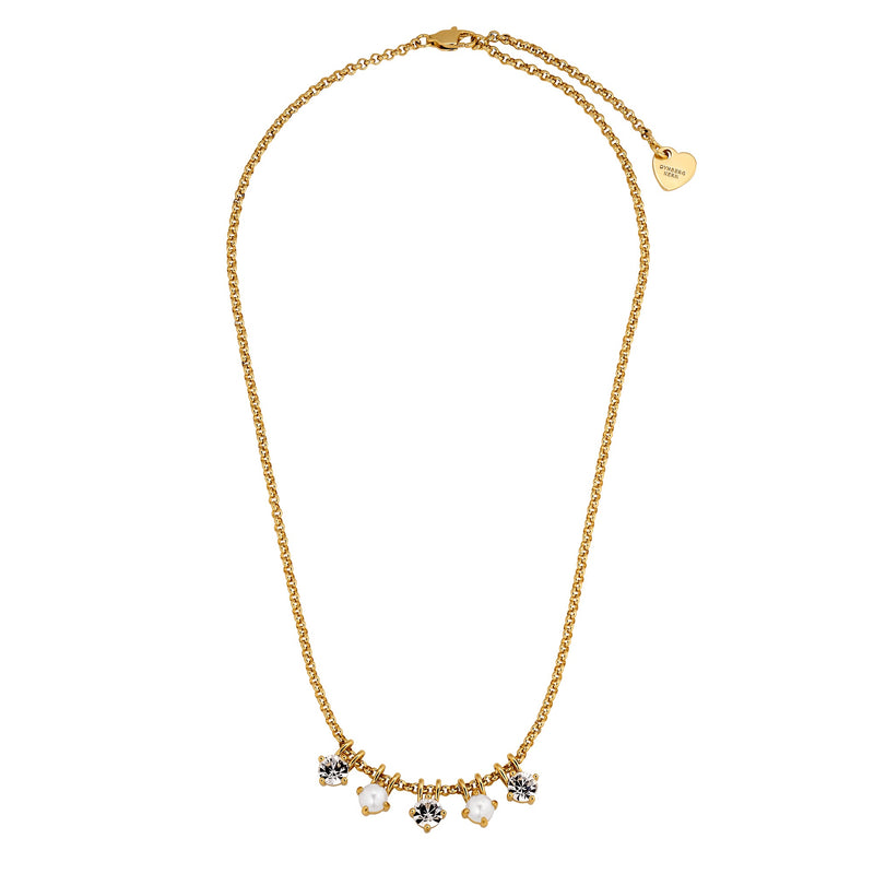 DYRBERG/KERN Halsband Phila SG Kristall / Vit Pärla