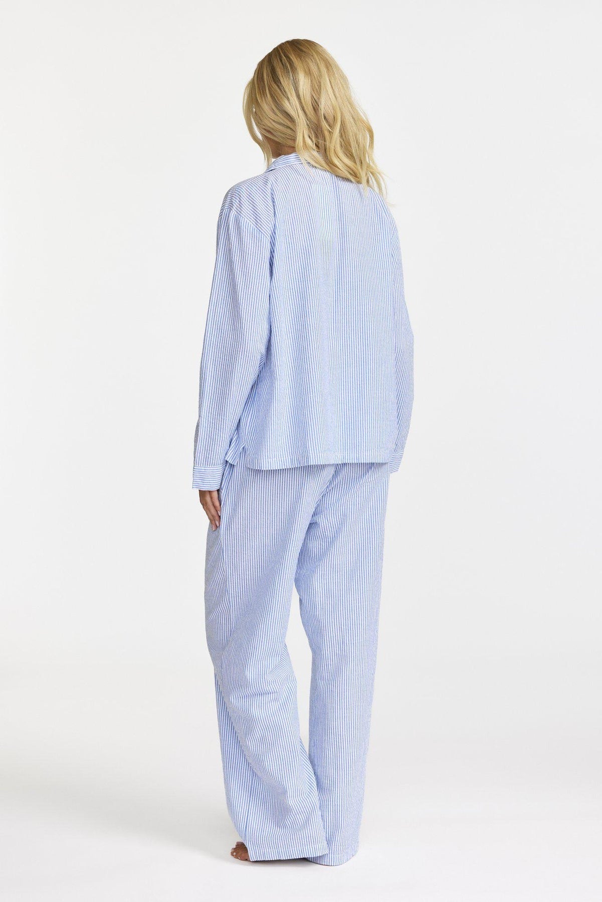 Damella Stilfull Pyjamas Blårandig