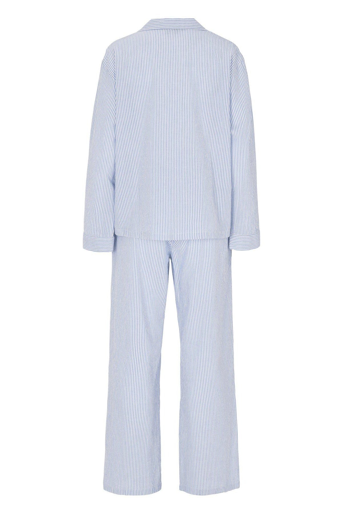 Damella Stilfull Pyjamas Blårandig