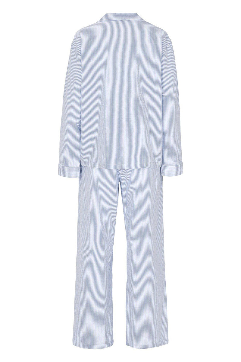 Damella Stilfull Pyjamas Blårandig