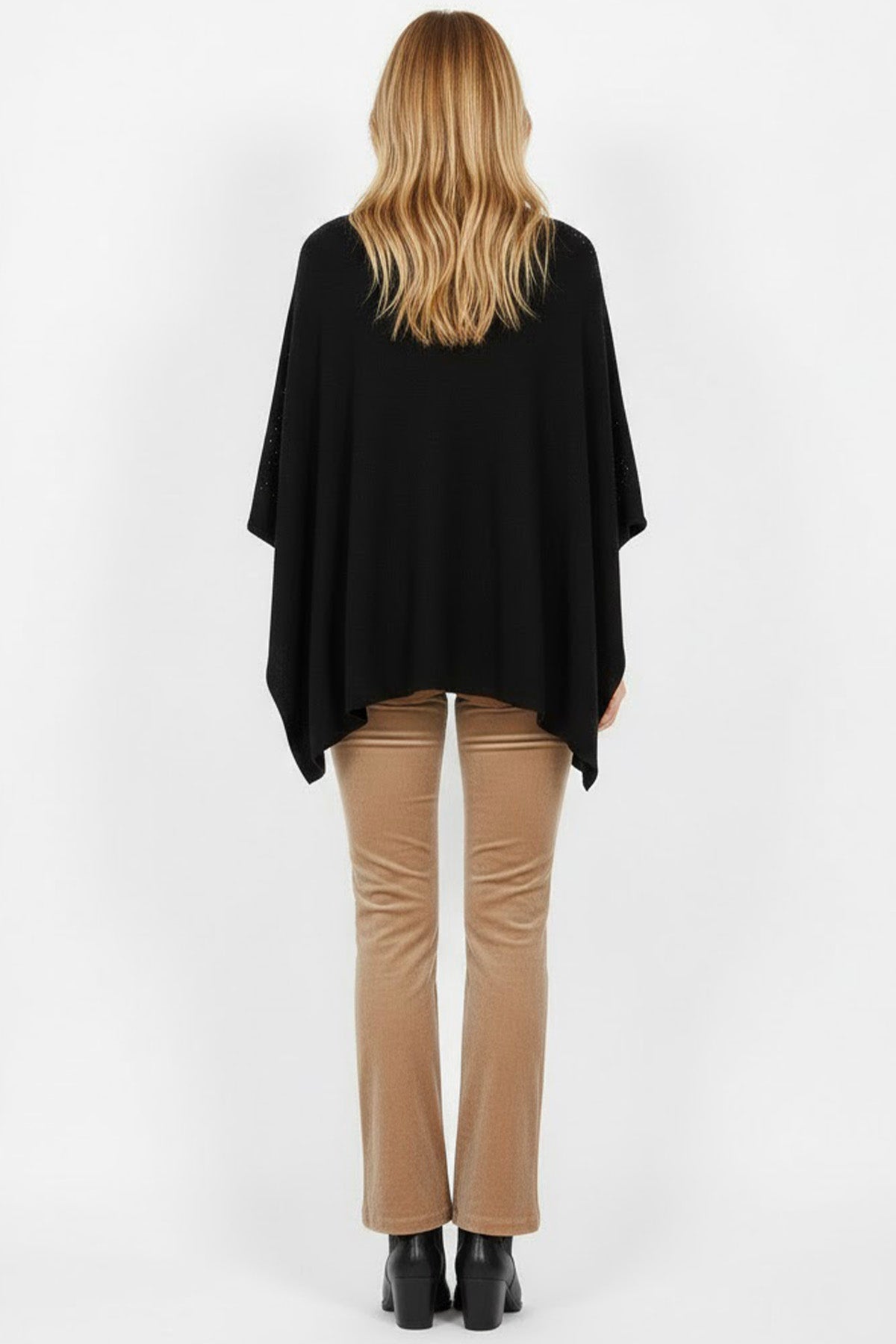 Derhy NAUTILUS Stickad Poncho Svart