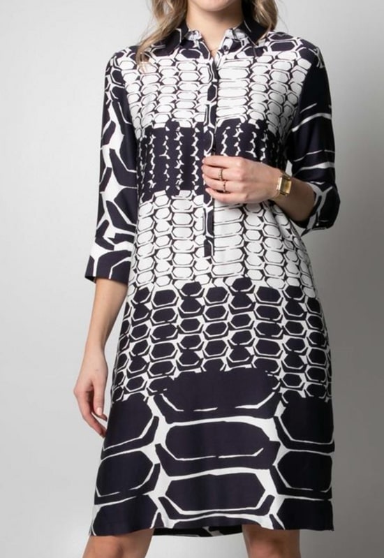 Erfo Mönstrad Klänning