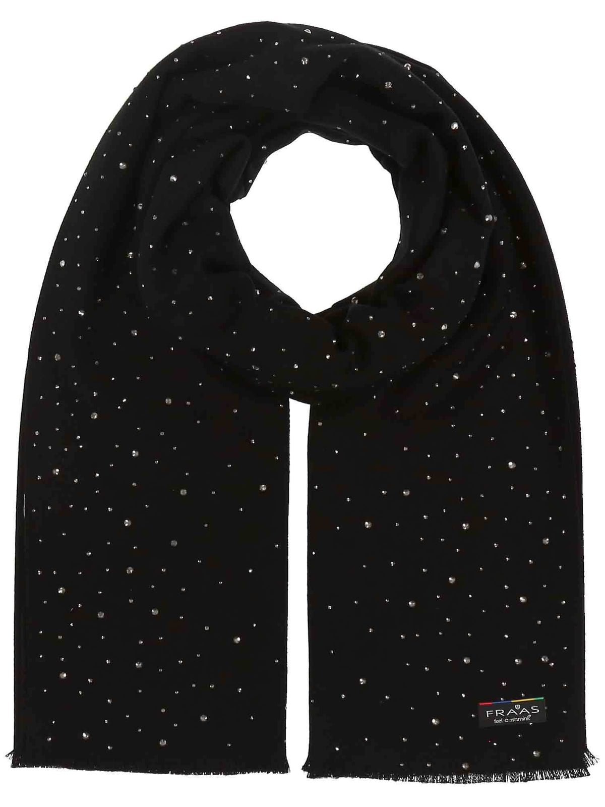 FRAAS Elegant Cashmink-halsduk med Strass Svart