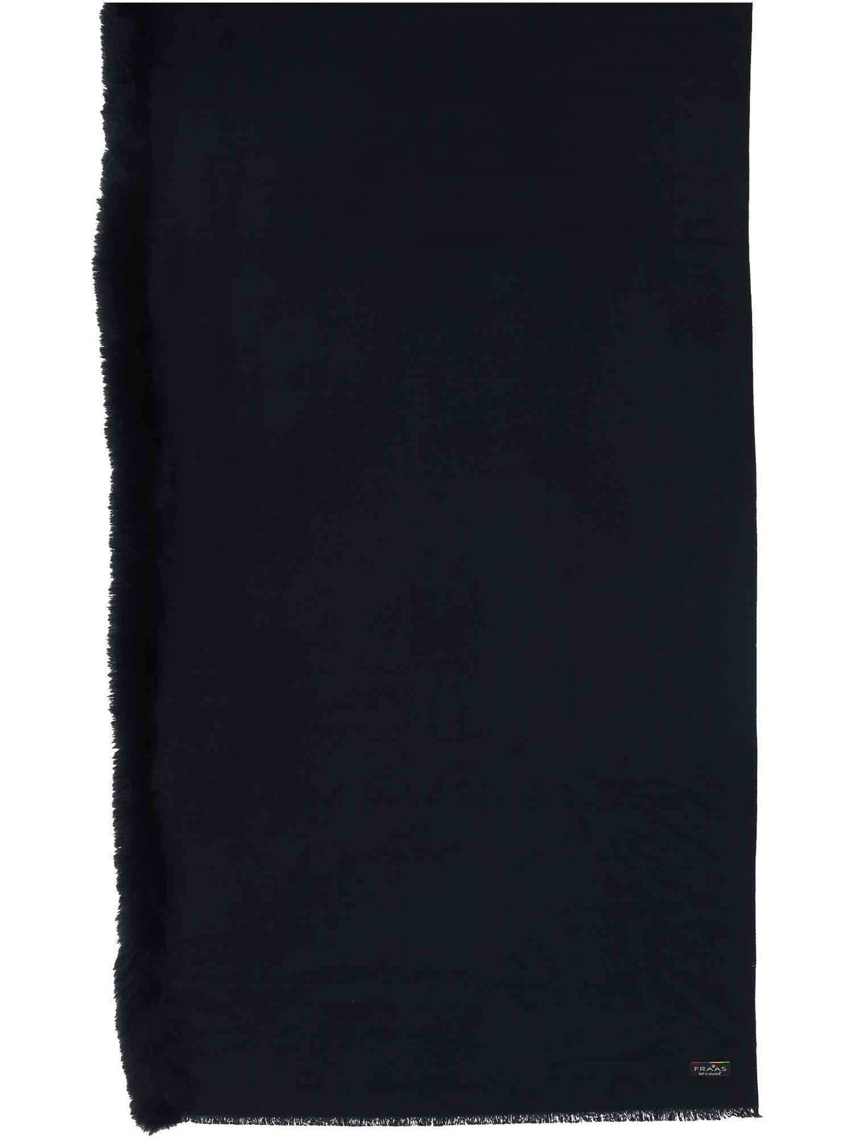 FRAAS Enfärgad Poncho med Kant i Fuskpäls Midnight