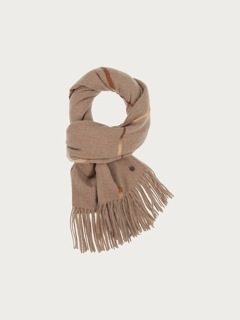 FRAAS Halsduk med Rutmönster Brun
