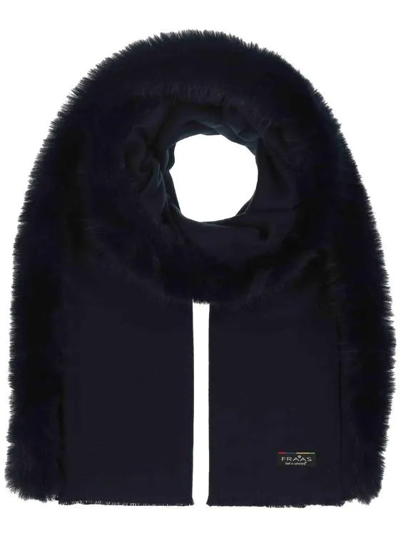 FRAAS Poncho med Fuskpäls Svart