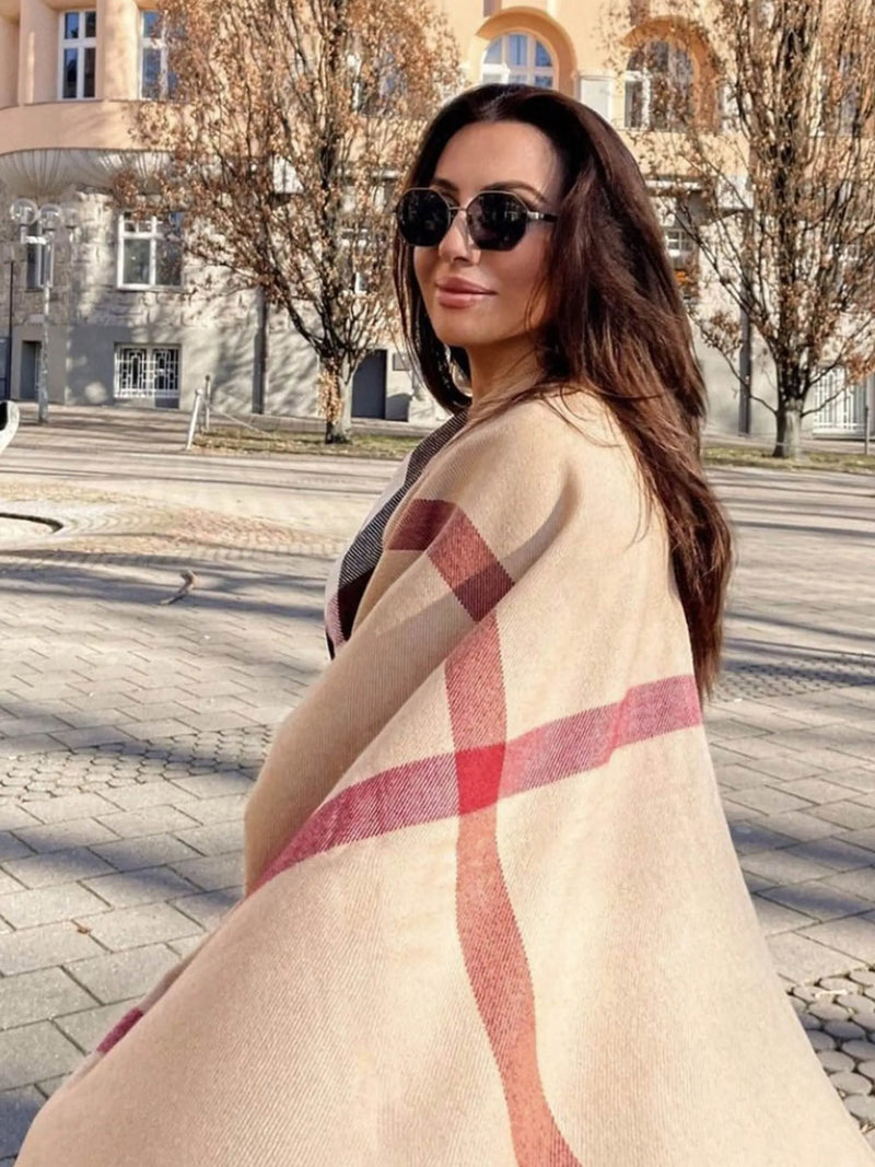 FRAAS Rutig Poncho Latte