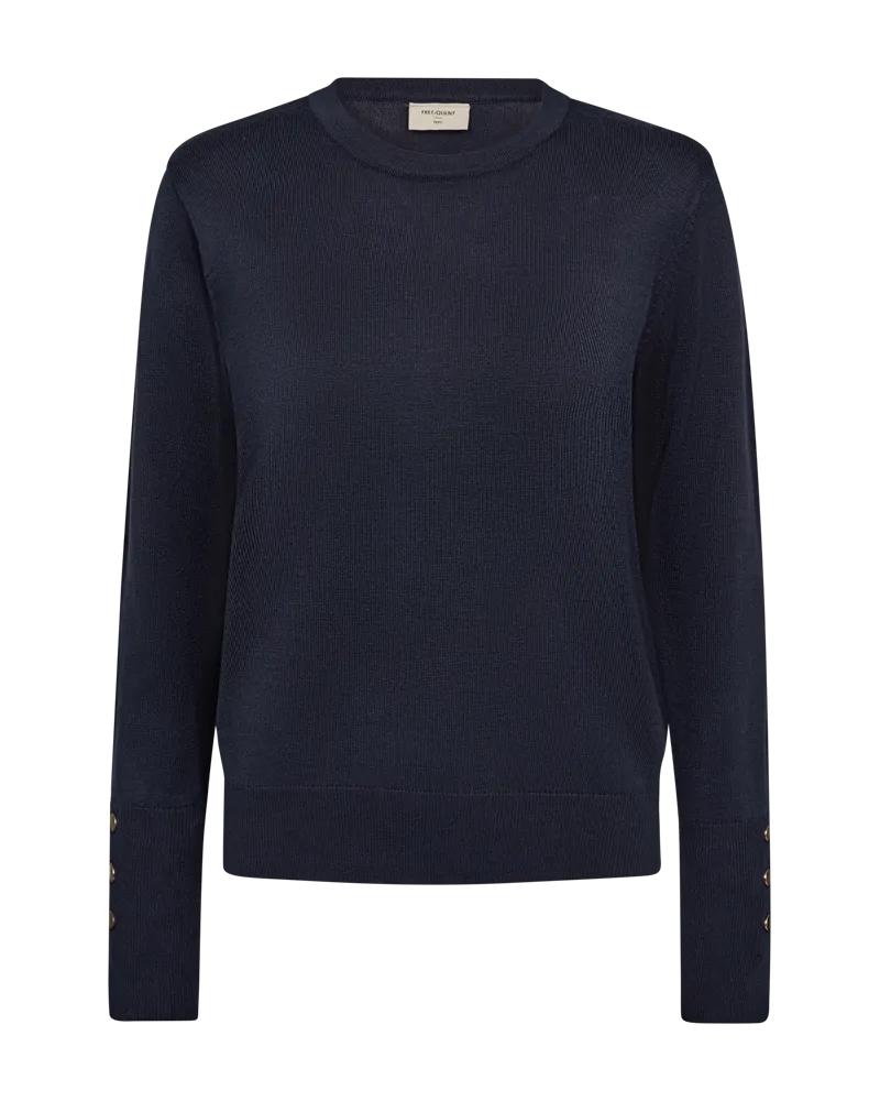 FreeQuent Jumper Katie med knappar Blå