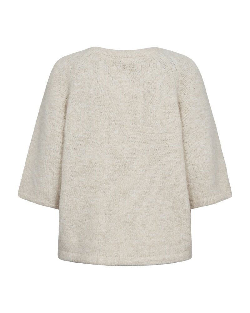 FreeQuent Tröja med Blommotiv FQGrskrela Beige