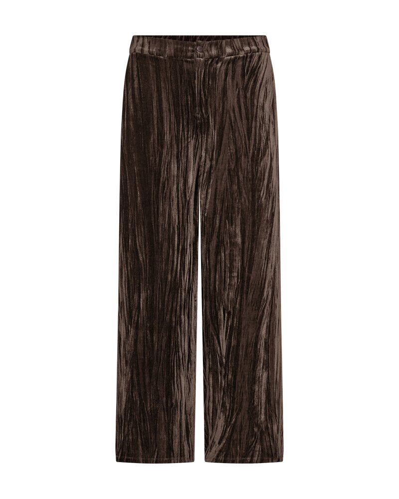 Frequent Sammetsbyxor med Struktur FQCandy Brun