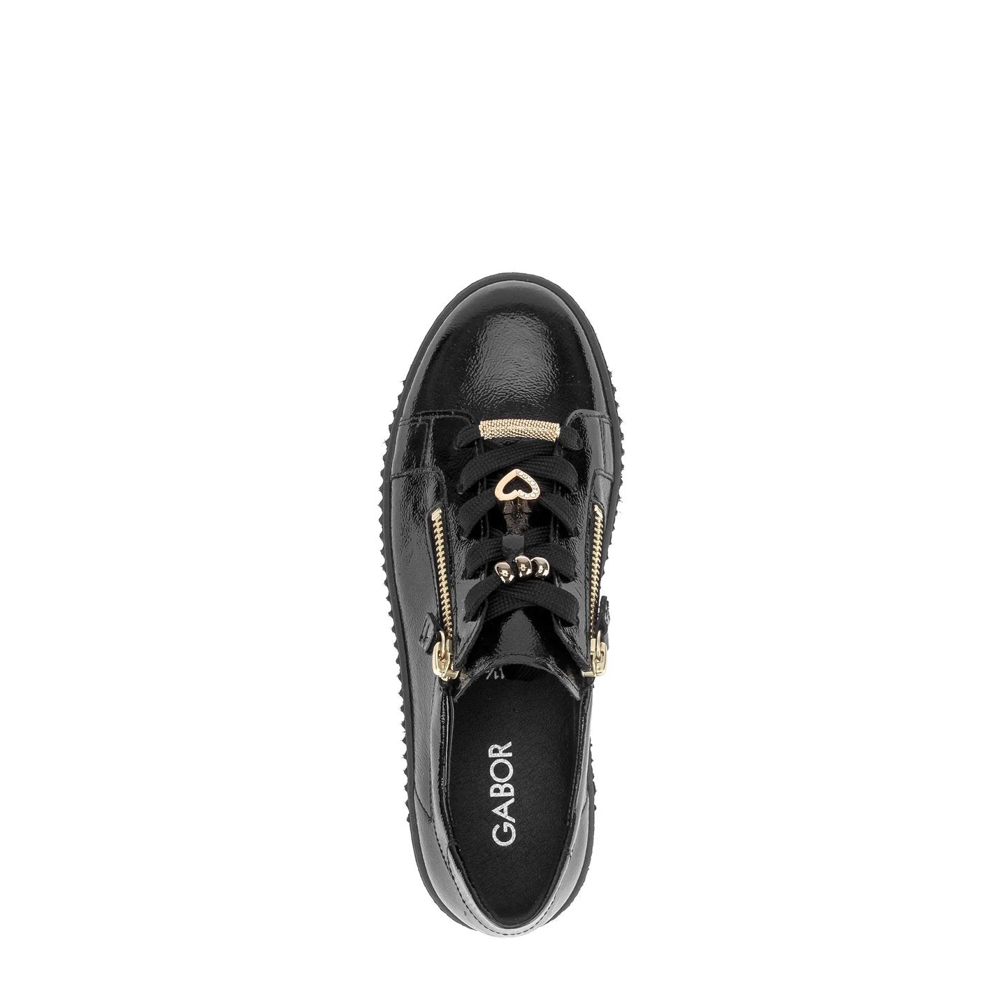 Gabor Sneaker Low Lackläder Svart