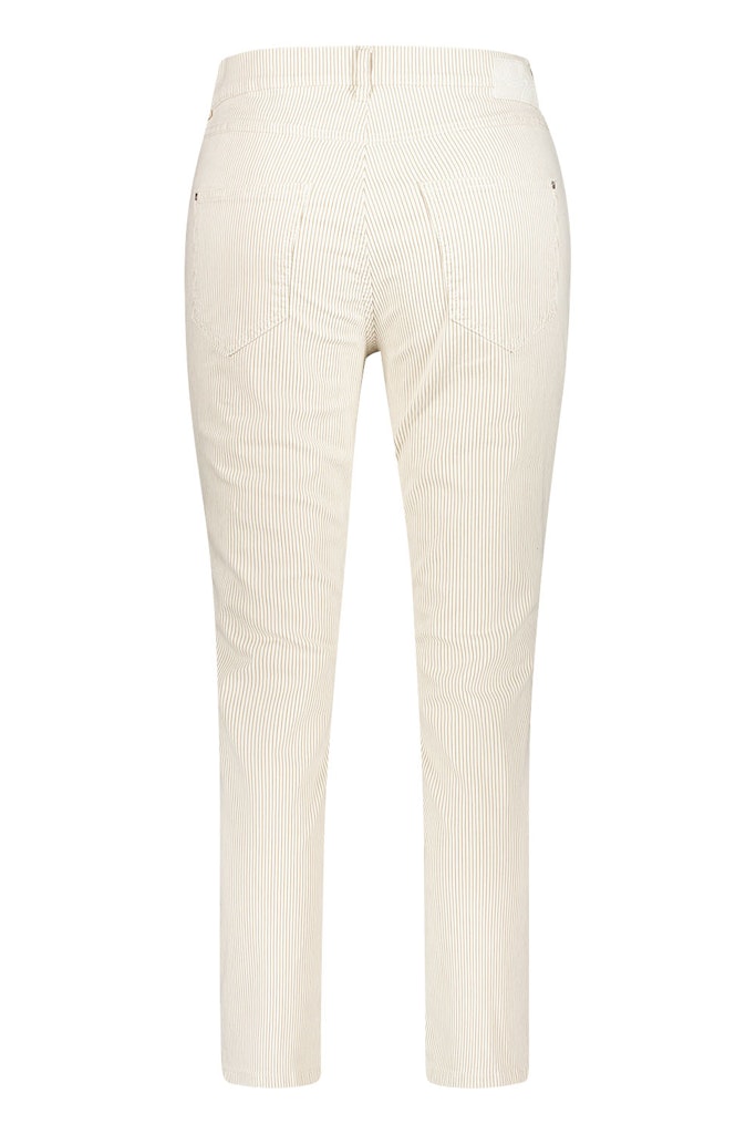 Gardeur Byxor ZURI128 med Randigt Rutigt Mönster Sand