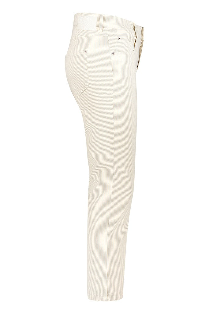 Gardeur Byxor ZURI128 med Randigt Rutigt Mönster Sand