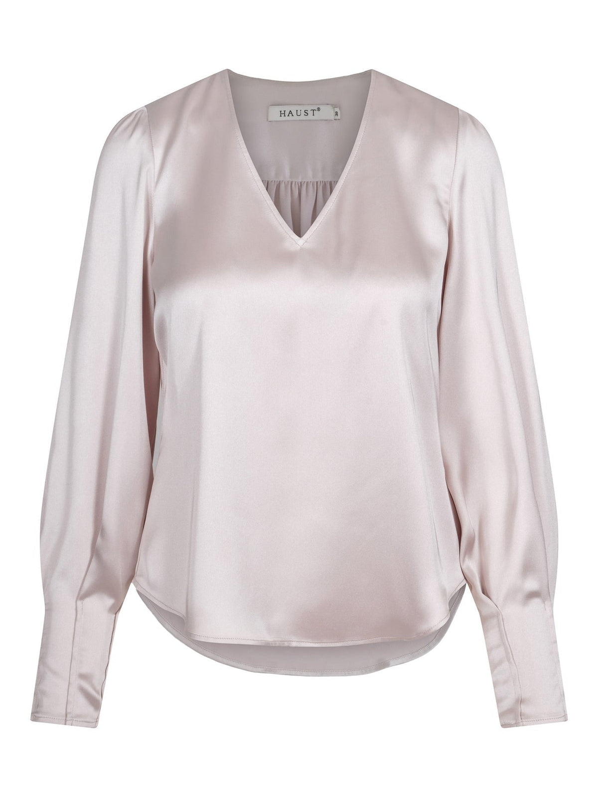 HAUST V-ringad Blus Champagne