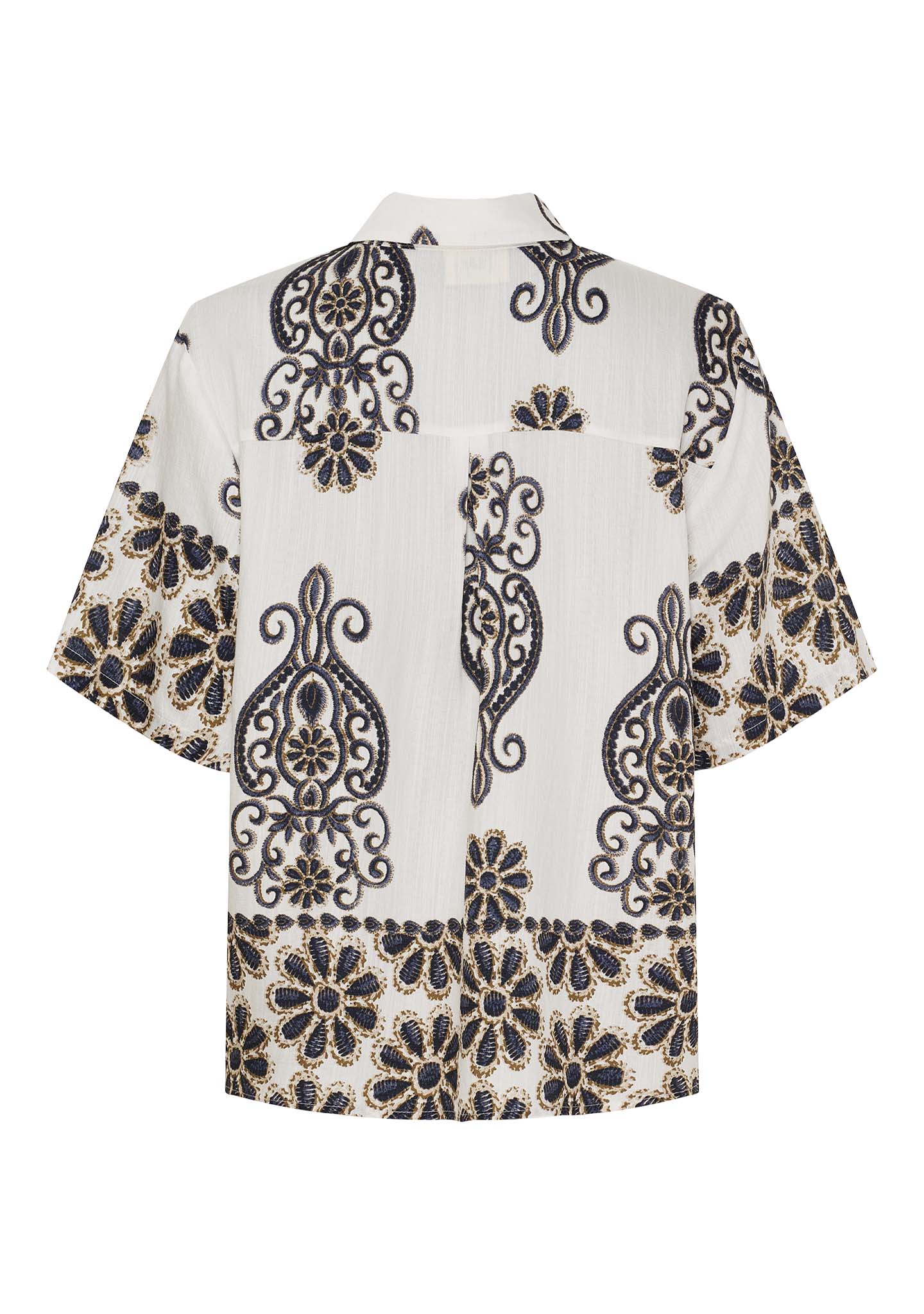 I SAY Ane Kortärmad Skjorta Summer Border Print