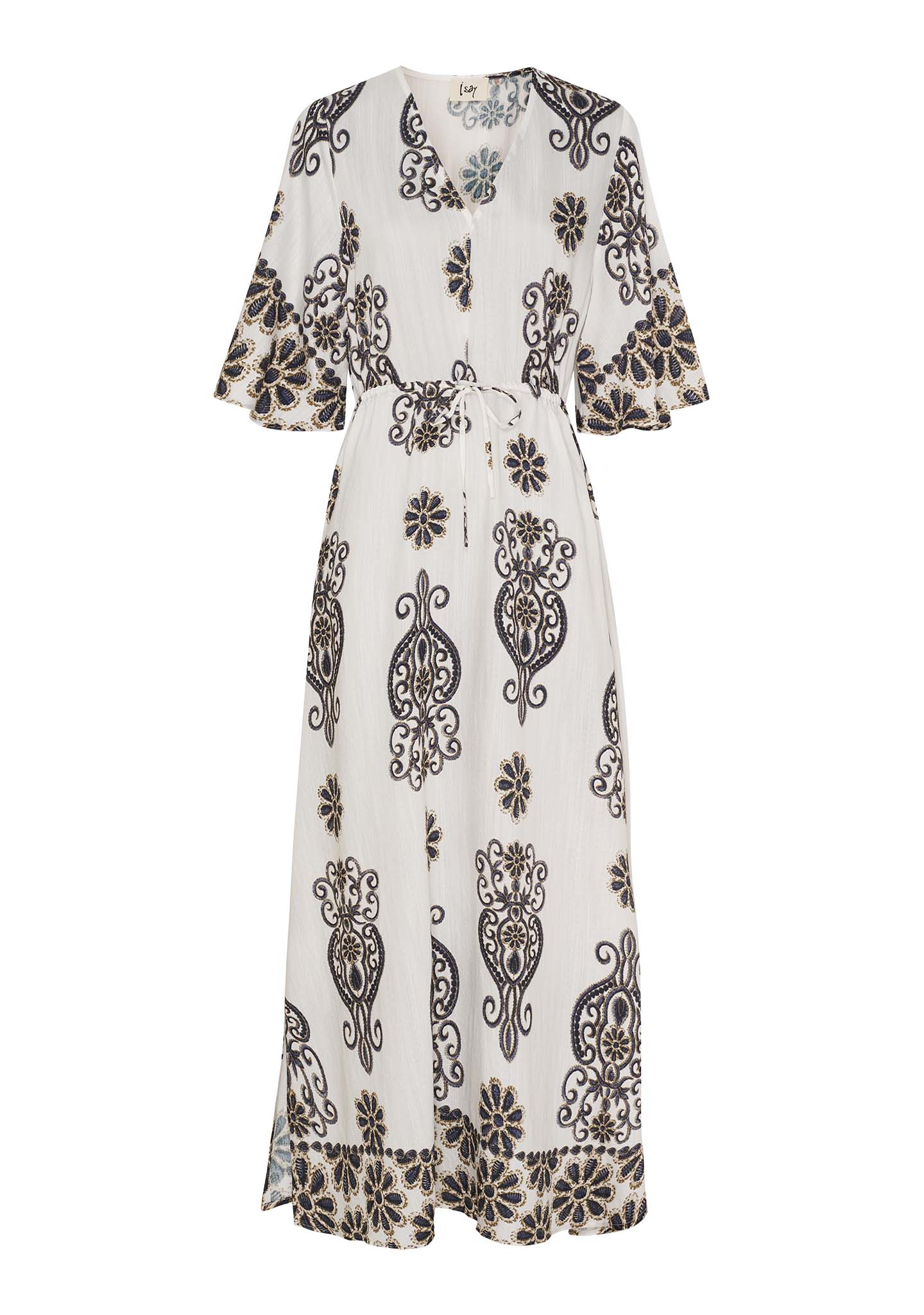 I SAY Ane Lång Klänning Summer Border Print