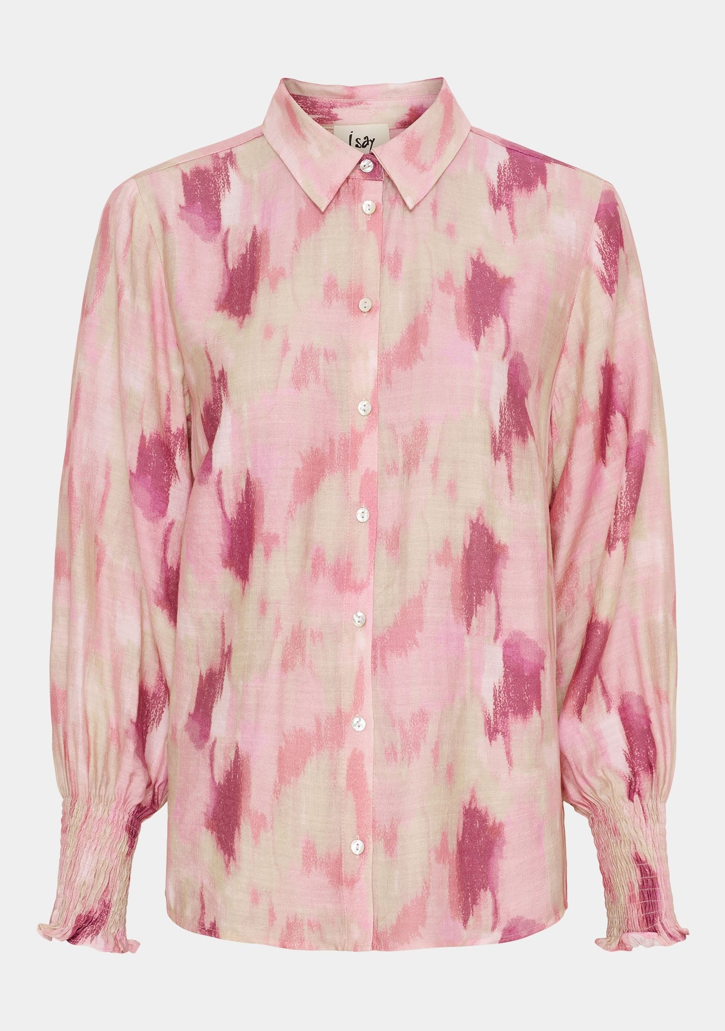 I SAY Ane Skjorta med Smockdetaljer Rose Dream