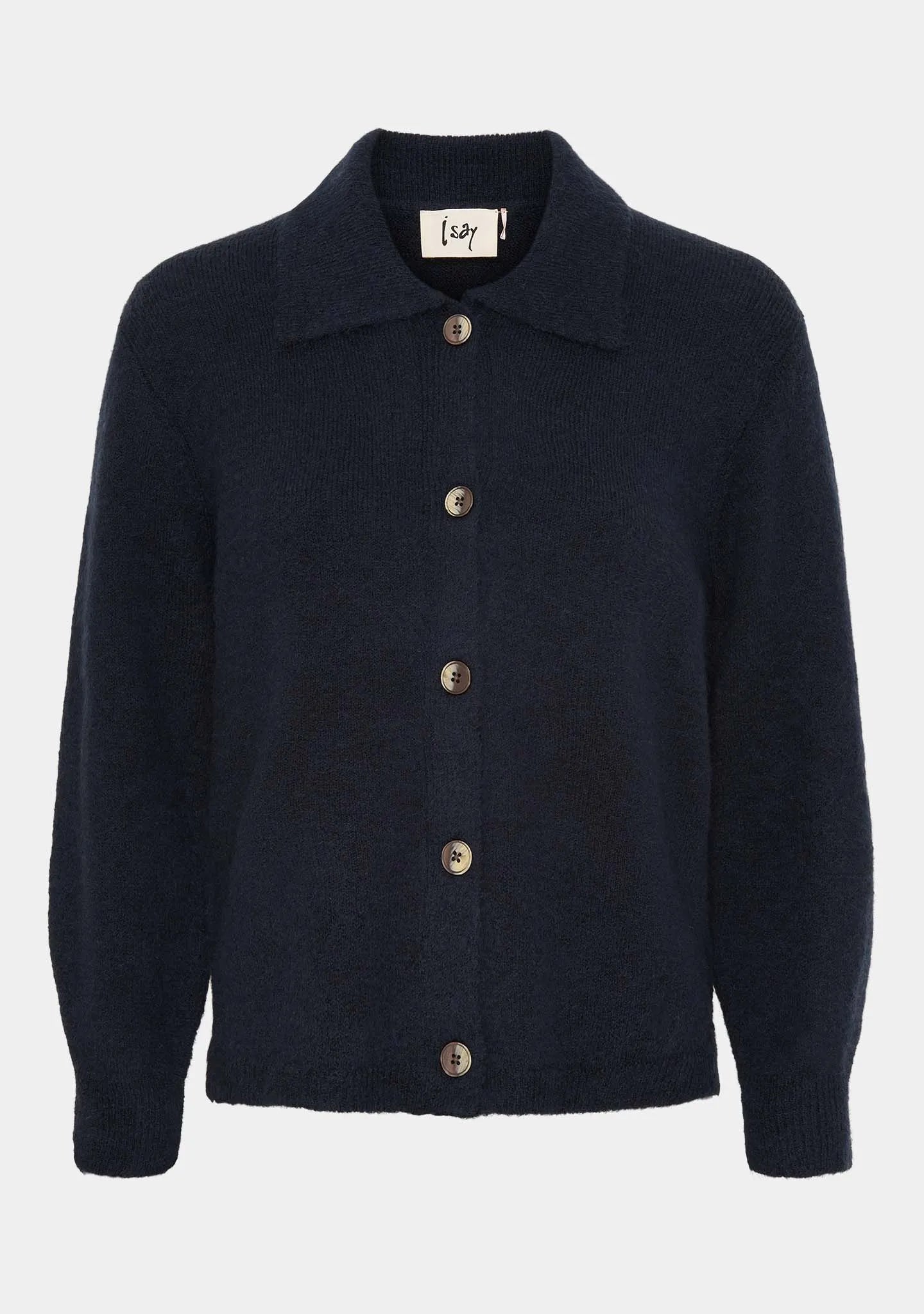 I SAY Anna Colar Cardigan Marinblå
