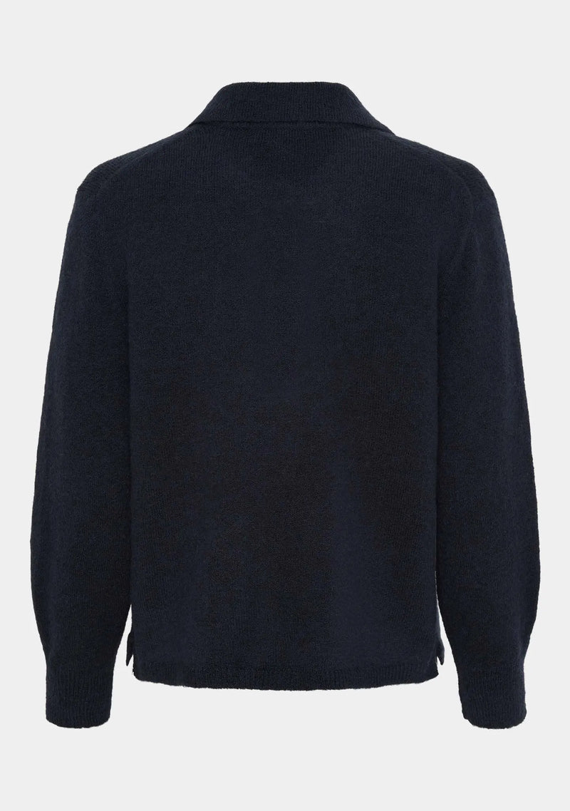 I SAY Anna Colar Cardigan Marinblå