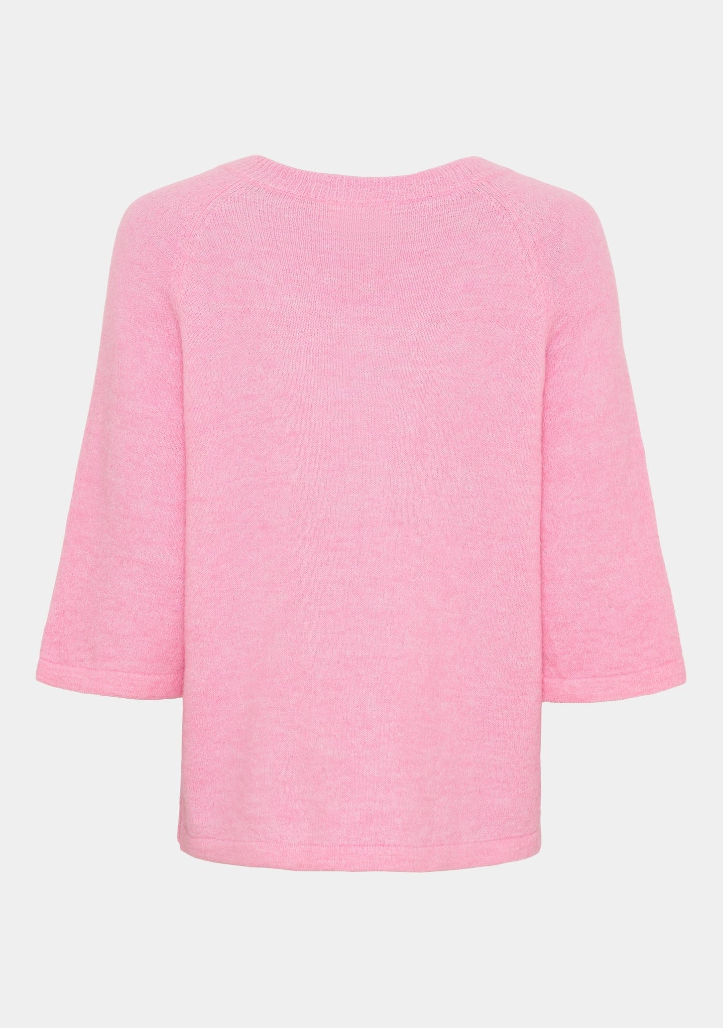 I SAY Anna s/s V-Neck Kortärmad Stickad Tröja Rosa