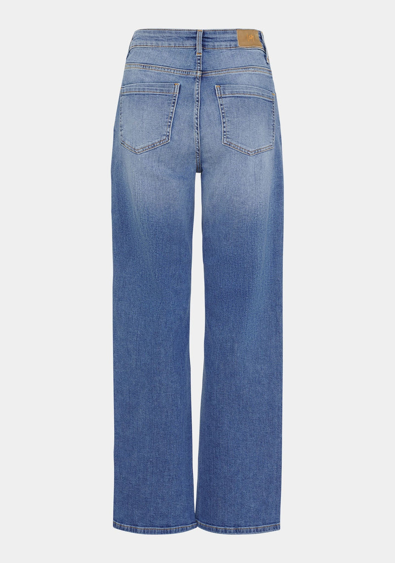 I SAY Bologna Klassiska jeans med Raka Ben Mid Denim